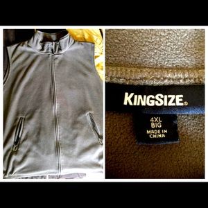 KingSize men’s gray zip-up vest